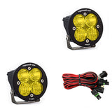 Baja Designs Squadron R Pro Driving/Combo Pair LED Light Pods - Amber with heavy-duty mounts and wiring for off-road vehicles