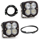 Baja Designs Jeep JL/JT Rubicon Steel Bumper LED Light Kit XL Sport w/Upfitter with dual high-intensity LED pods and wiring harnesses