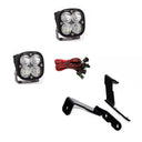 Baja Designs 2007-2013 GM Silverado/Sierra Squadron Sport Lights A-Pillar Kit with dual LED pods, wiring, and steel brackets