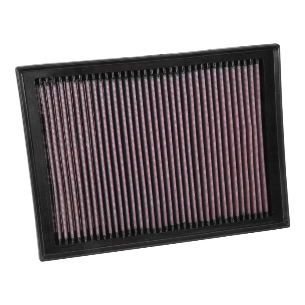 K&N High-Flow Original Lifetime Engine Air Filter 33-2438 for Toyota 4Runner, FJ Cruiser, Lexus GX460 with reusable high-performance filtration media
