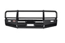 ARB Front Combination Bumper 3413050B for Toyota LandCruiser 100 Series (1998-2001) with black powder-coated steel and fitting kit included