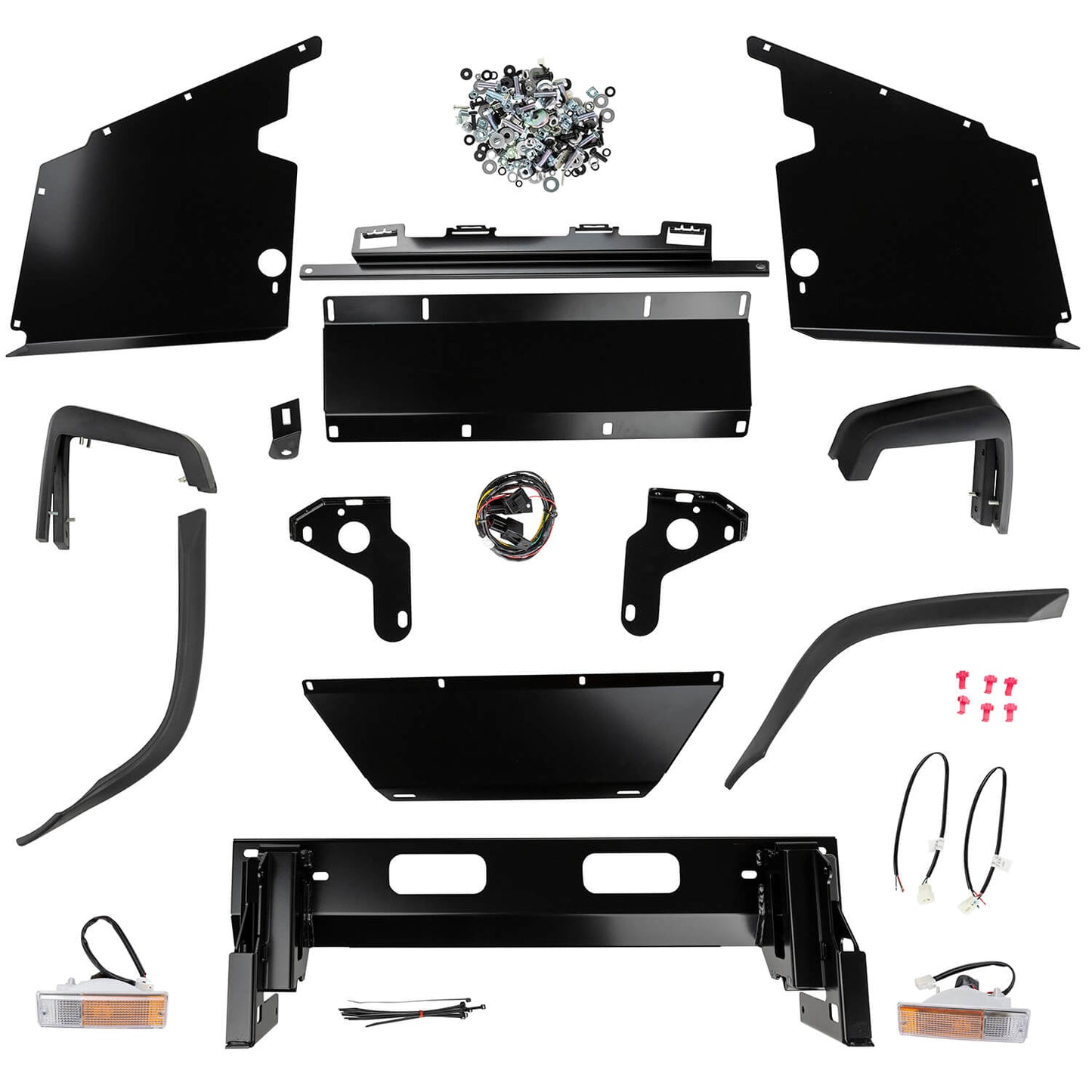 ARB Front Combination Bumper 3414490B - Fitting Kit Included with heavy-duty steel and airbag compatibility for Toyota Land Cruiser 70 Series