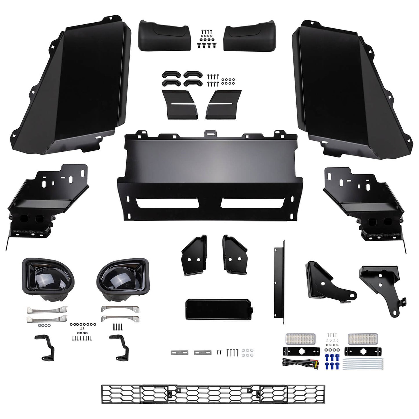 ARB Summit Front Winch Bumper 3414600B - Fitting Kit Included with heavy-duty steel components for Toyota Land Cruiser 70 Series.