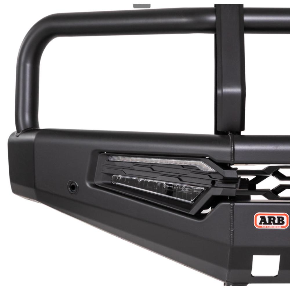 ARB Summit MKII Front Winch Bumper Kit 3414700B - Fitting Kit Included with heavy-duty steel and integrated LED lights for Toyota Tacoma 2016-2023