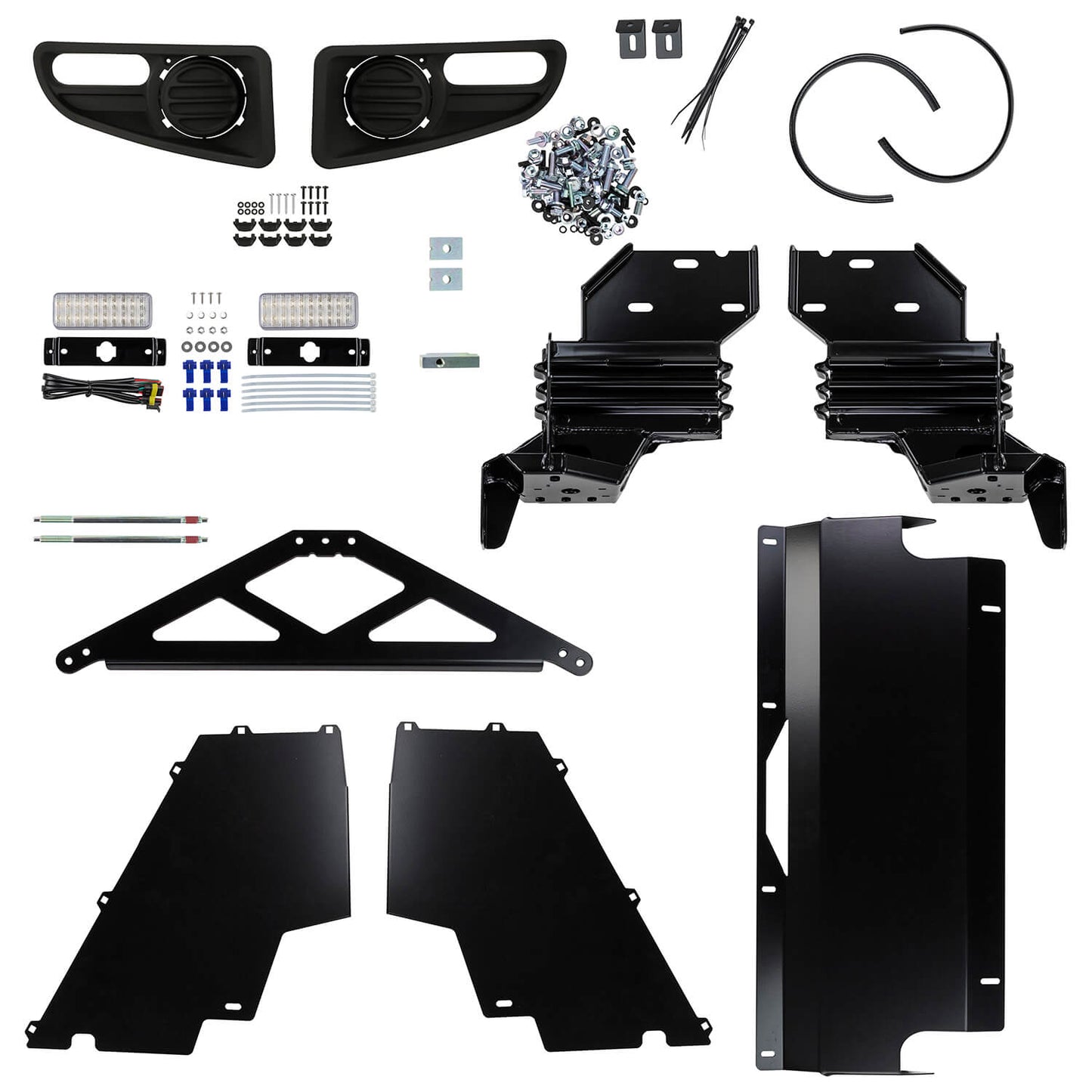 ARB Front Commercial Combination Bumper 3415210B - Fitting Kit Included with heavy-duty steel mounting brackets and hardware for Toyota Land Cruiser 70 Series
