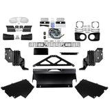 Complete ARB Summit Front Winch Bumper 3415250B fitting kit with mounting brackets, wiring, and hardware for Toyota Land Cruiser 200 Series (2016-2021)