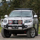 ARB Summit Front Winch Bumper 3421870B - Fitting Kit Included, heavy-duty steel, upswept wings on 2023 Toyota Prado 4x4