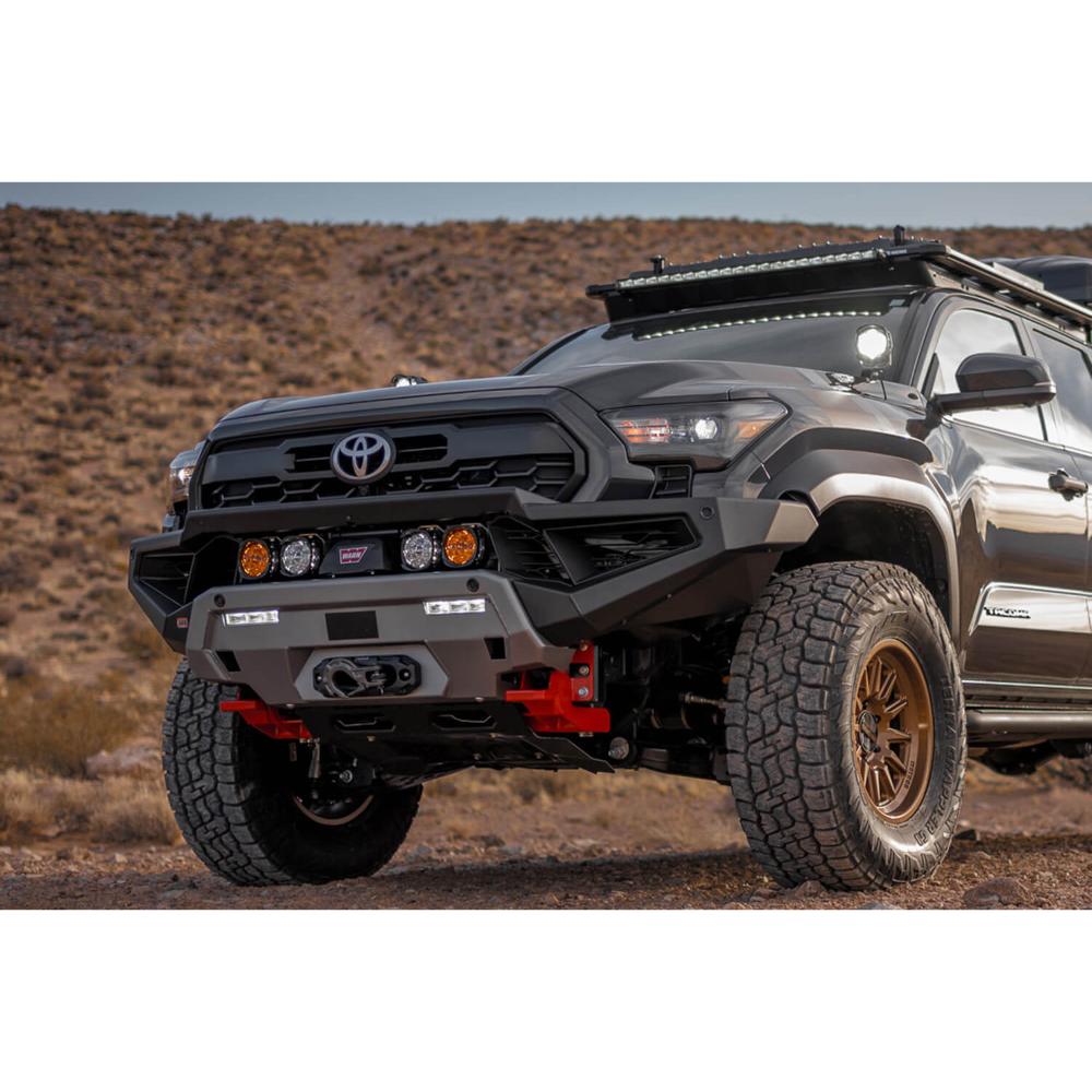 ARB Zenith Front Winch Bumper 3423210B for Toyota Tacoma (2024-2025) with integrated recovery points and fitting kit