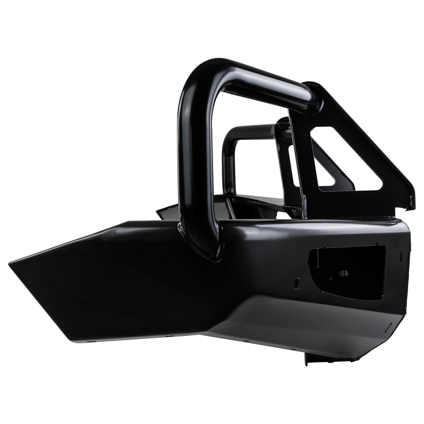 ARB Front Winch Bumper 3427010B - Fitting Kit Included, heavy-duty steel, black powder coat, multi-fold tapered wings for 4x4 use