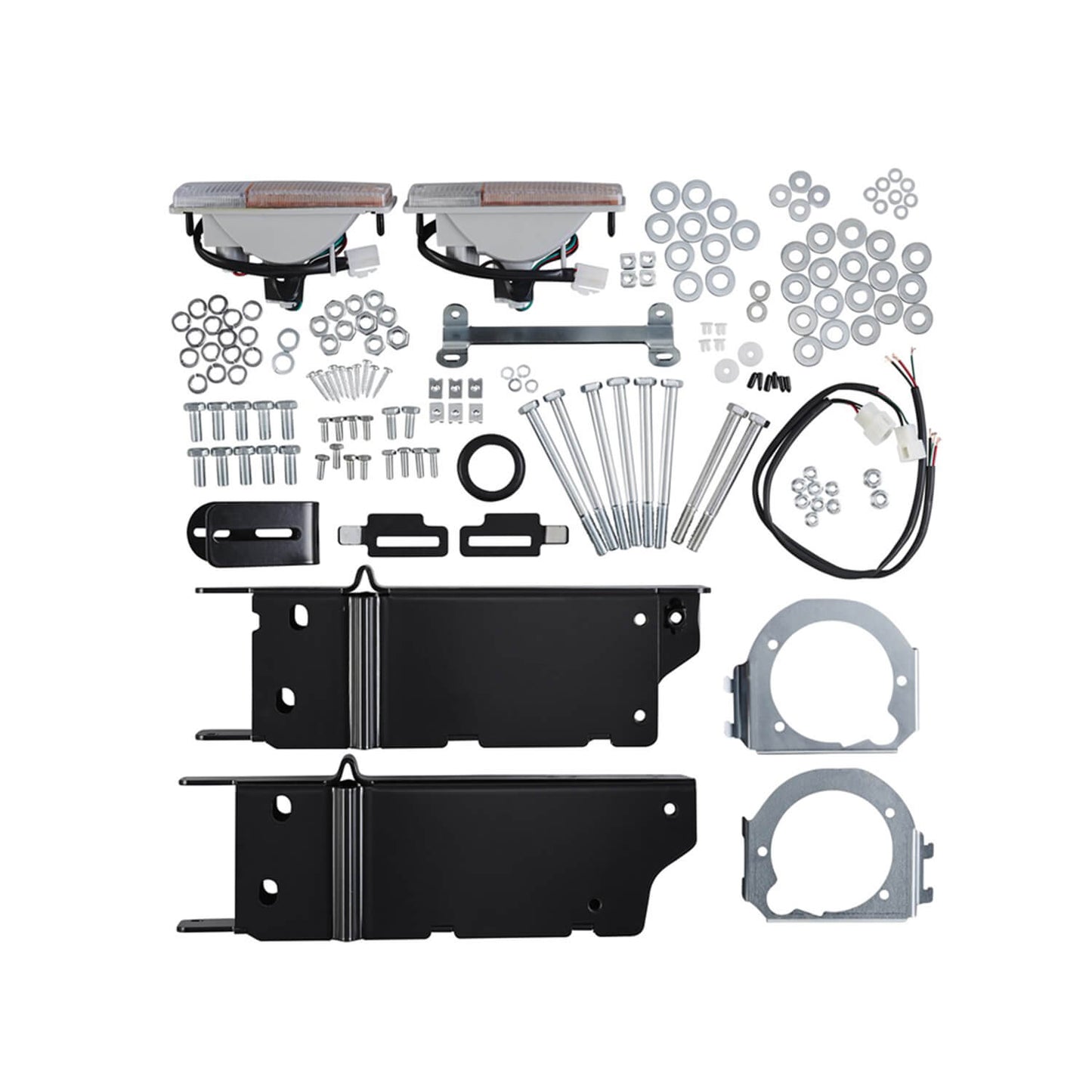 ARB Front Winch Bumper 3432120B for Land Rover Discovery (2003-2004) - fitting kit with hardware and wiring components