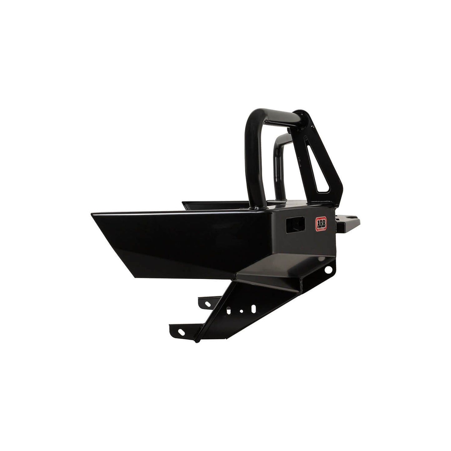 ARB Deluxe Front Winch Bumper 3438110 for Nissan Frontier (98-04) heavy-duty steel with black powder coat finish and winch mount