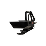 ARB Deluxe Front Winch Bumper 3438110 for Nissan Frontier (98-04) heavy-duty steel with black powder coat finish and winch mount