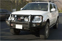 ARB Front Combination Bumper 3438260B for Nissan Frontier (2005-2008), Pathfinder (2005-2007) with heavy-duty steel and fitting kit included