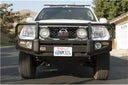 ARB Front Combination Bumper 3438290B for Nissan Pathfinder (2008-2012) with heavy-duty steel, black powder coat, fitting kit included