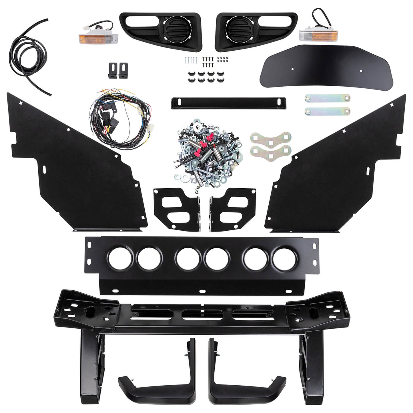 ARB Front Combination Bumper 3440400B - Fitting Kit Included with heavy-duty steel and black powder coat for Nissan vehicle installation