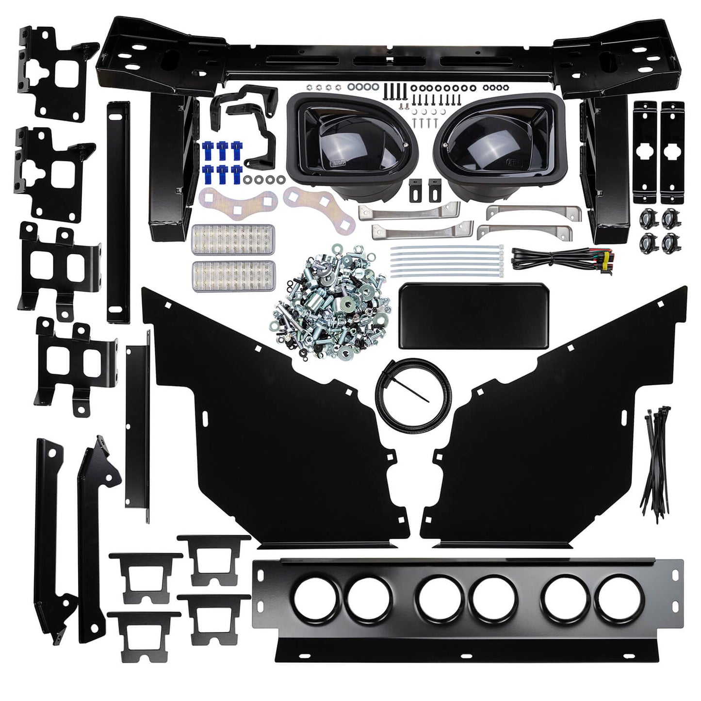 ARB Summit Front Winch Bumper 3440530B - Fitting Kit Included with heavy-duty steel components and hardware for off-road 4x4 vehicle installation
