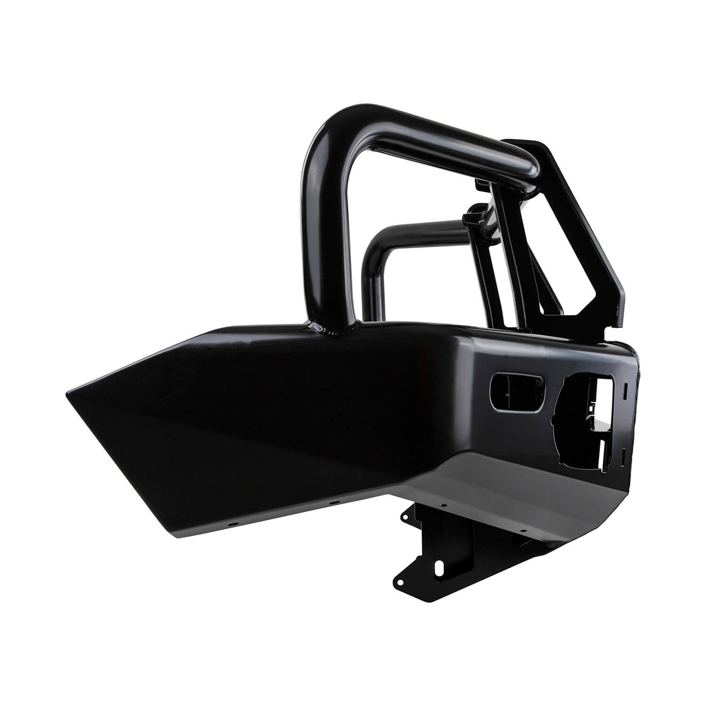ARB Summit Front Winch Bumper 3448550B - Fitting Kit Included, heavy-duty steel, black powder coat, multi-fold upswept design