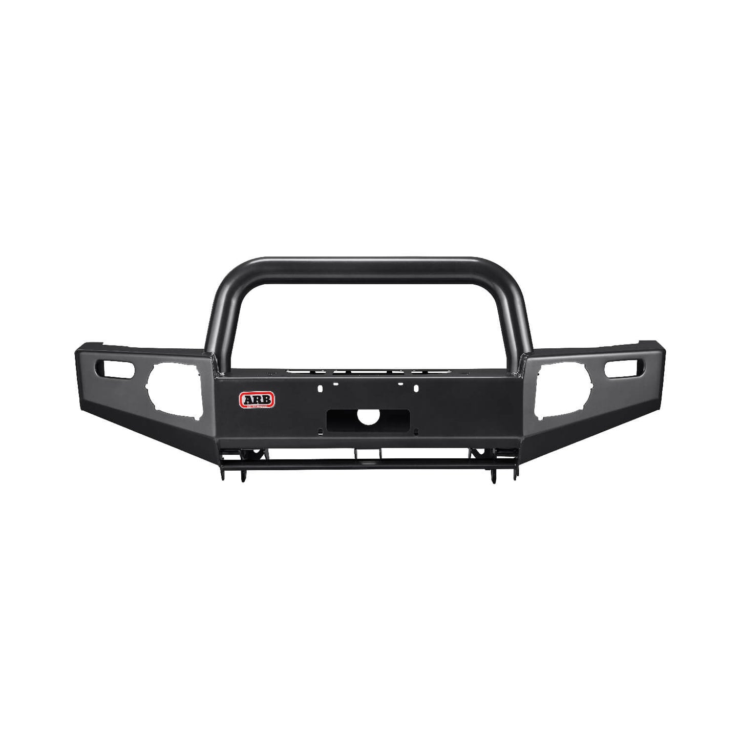 ARB Front Combination Bumper 3450170B for Jeep Liberty (2005-2007) with durable steel, black powder coat, fitting kit included