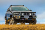 ARB Front Combination Bumper 3450420B for Jeep Grand Cherokee (2014-2016) - Fitting Kit Included with heavy-duty steel and tapered upswept wings