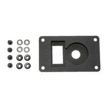 Load image into Gallery viewer, A black plastic ARB plate with screws and nuts used for ARB switch coupling brackets and plastic trim panels.