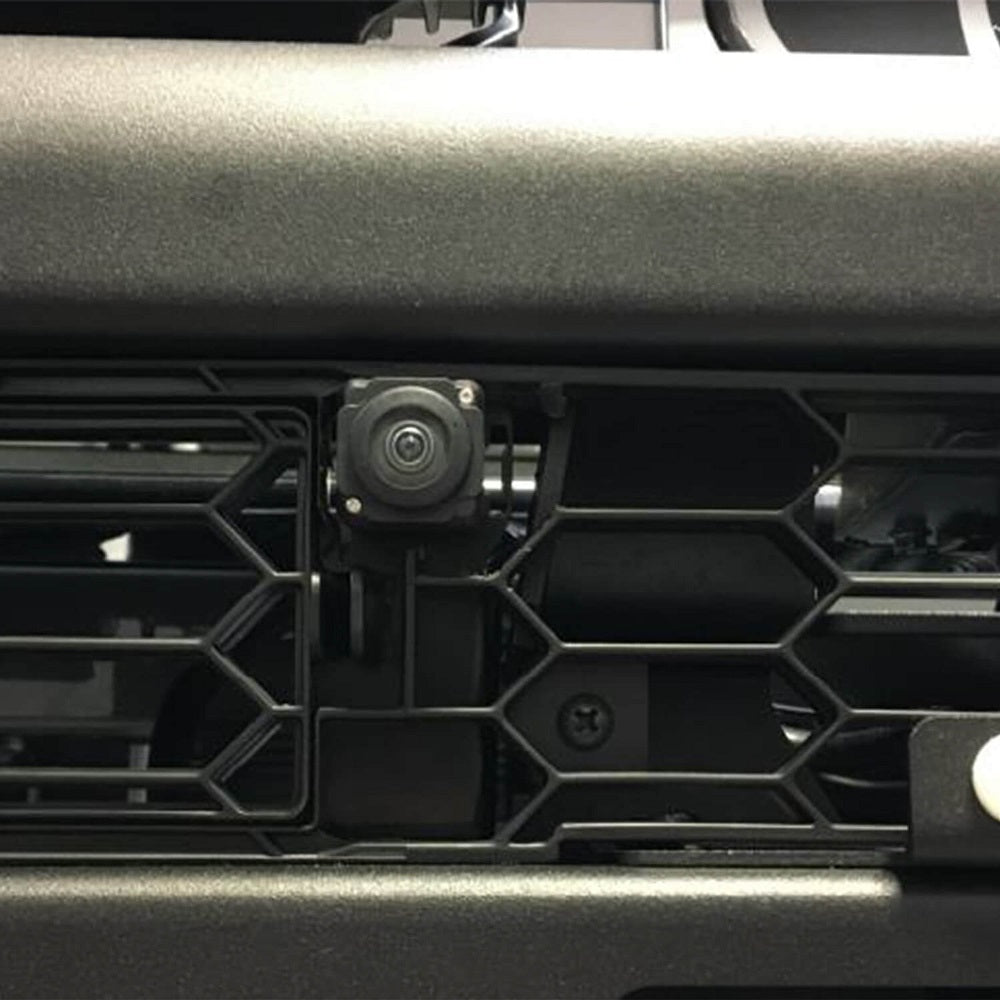 ARB Camera Relocation Kit 3523020 mounted on grill relocating front camera for 2020-21 Toyota Tacoma clearance view