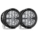 Rigid Industries 360-Series 6in LED Off-Road Spot Beam - RGBW (Pair) with aluminum housing and 8,600 lumens output