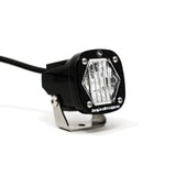 Baja Designs S1 Wide Cornering LED Light w/ Mounting Bracket Single for Ford F-150 (21-24) with heavy-duty bracket and sealed housing
