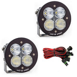 Baja Designs XL R Pro Series Driving Combo Pattern Pair LED Light Pods - Clear with wiring harness and heavy-duty mounts for off-road use