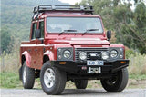 ARB Sahara Front Winch Bumper 3932400B for Land Rover Defender 110 (1993), Defender 90 (1994-1997) - Fitting Kit Included, heavy-duty steel with black powder coat