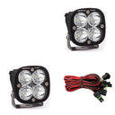 Baja Designs Squadron Sport Spot LED Light Pods - Clear with quad LED optics, adjustable mounts, and wiring harness for off-road vehicles