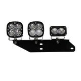 Baja Designs 2017 Ford Raptor Sportsmen Fog Pocket Kit with triple LED fog lamps and heavy-duty adjustable mounting bracket