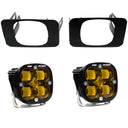Baja Designs 17-18 F-150 Super Duty Fog Lights - Amber with heavy-duty mounts and high-performance amber LED lenses