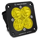 Baja Designs Squadron Sport Driving/Combo Pattern Flush Mount Black LED Light Pod - Amber with durable housing and quad LED optics