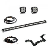 Baja Designs 2018 Wrangler JL S8 Squadron Sport Driving/Combo Pattern 40in Cowl Mount with dual LED pods, wiring, and mounting brackets