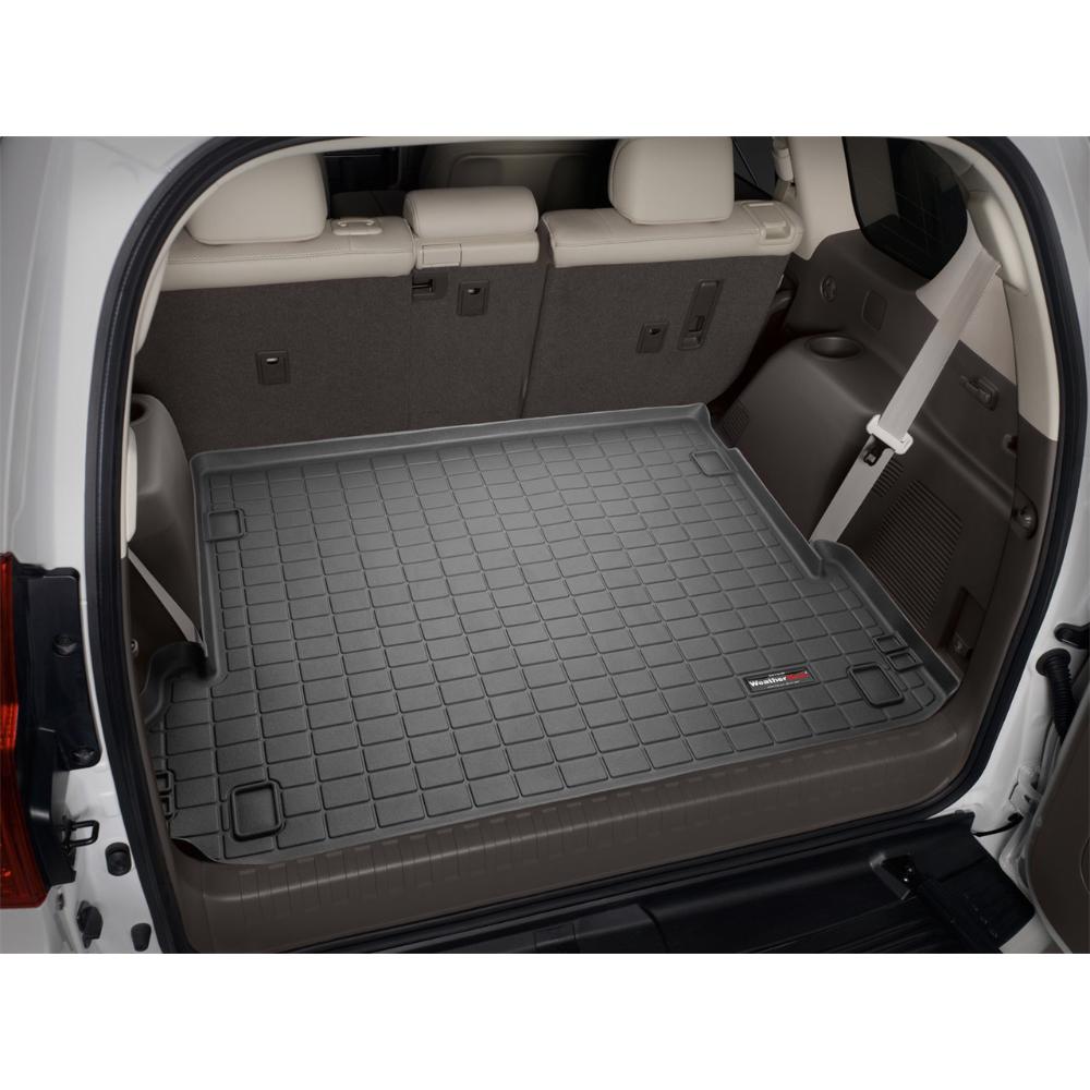Weathertech Cargo Liner for Lexus GX460 (2010-2023) - Black heavy-duty molded TPO cargo mat with raised edges and textured grid pattern