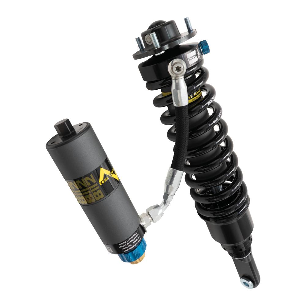 Bilstein B8 8112 (ZoneControl CR DSA+) Front Left Coilover 41-326268 for Toyota 4Runner (10-24), FJ Cruiser (10-14), high-performance adjustable suspension component with remote reservoir