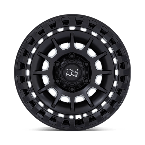 Black Rhino Barrage - 17X8.5 -10mm - Matte Black rugged off-road wheel with reinforced vented beadlock-style rim design