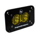 Baja Designs S2 Wide Cornering Sport Flush Mount LED - Amber with heavy-duty black housing and dual amber lenses for off-road lighting