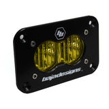 Baja Designs S2 Wide Cornering Sport Flush Mount LED - Amber with heavy-duty black housing and dual amber lenses for off-road lighting