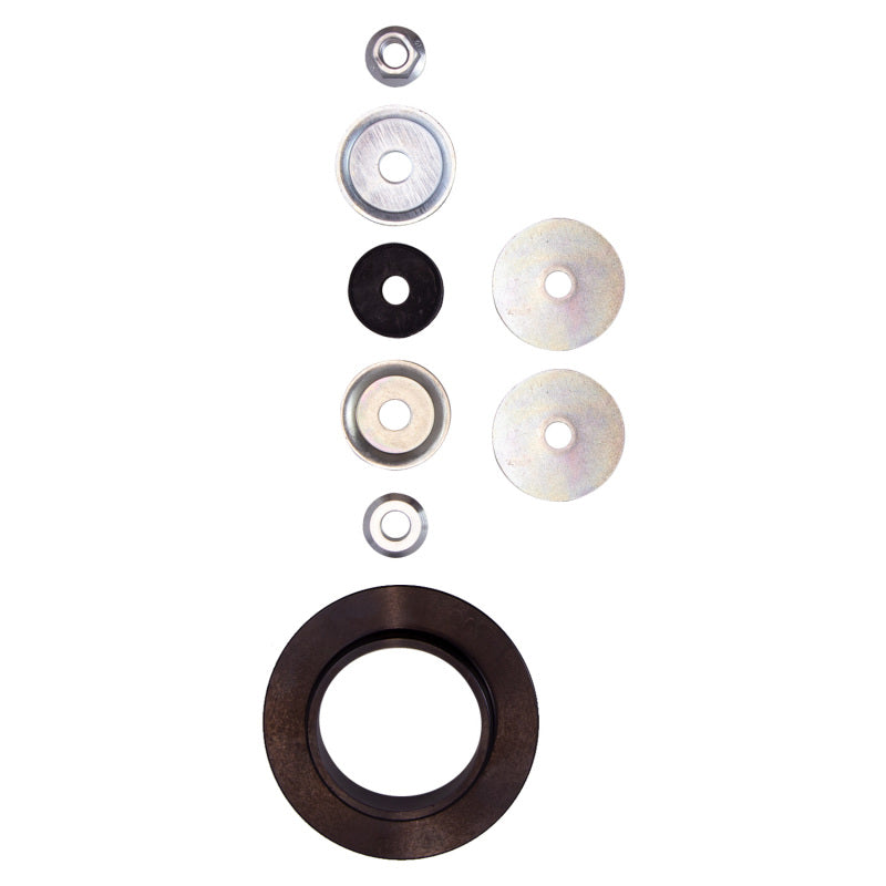 Bilstein B8 6112 Front Shock Kit for 07-21 Toyota Tundra - Assembly showing heavy-duty metal washers and durable rubber bushing components