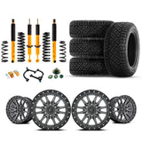 OME 2.5" Lift Kit + 17" Fuel Wheels & Tires Package for 4Runner (03-09) with Old Man Emu suspension and all-terrain tires