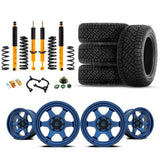 OME 2.5" Lift Kit + 17" Fuel Wheels & Tires Package for 4Runner (03-09) by old man emu with suspension, wheels, and tires
