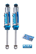 King Shocks Rear 2.5 Dia Remote Reservoir Shock (pair) 25001-257 for 89-97 Toyota Land Cruiser 80 - 0-2in Lift with blue anodized reservoir and shaft ends