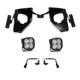 Baja Designs 16-18 Silverado Squadron Sport Fog Pocket Kit W/C - Amber with heavy-duty steel brackets and dual LED fog lights for Silverado trucks