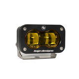 Baja Designs 17-20 Ford F-150 Raptor S2 SAE Sportsmen Fog Pocket Kit - Amber dual-lens LED fog light with solid mount