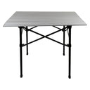 ARB Compact Aluminum Camp Table 10500130 with lightweight aluminum slat top and foldable steel legs for off-road camping use
