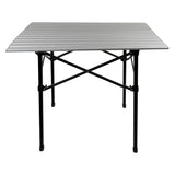 ARB Compact Aluminum Camp Table 10500130 with lightweight aluminum slat top and foldable steel legs for off-road camping use