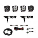 Baja Designs 2021+ Ford F150 Fog Pocket Kit SAE Clear Squadron Pro DC with dual high-performance LED lights, mounts, and wiring harnesses