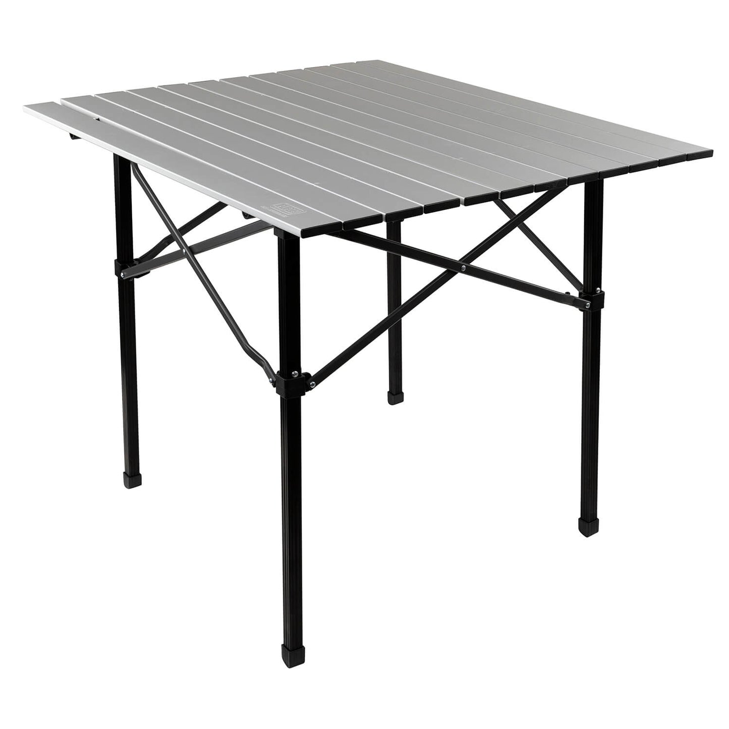 ARB Compact Aluminum Camp Table 10500130 with lightweight aluminum slat top and foldable steel legs for off-road use