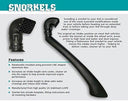 Dobinsons Snorkel Kit For Mitsubishi Triton L200 Mq 2.4L Diesel - RIGHT SIDE MOUNT - SN43-3466 heavy-duty aluminum water crossing air intake system